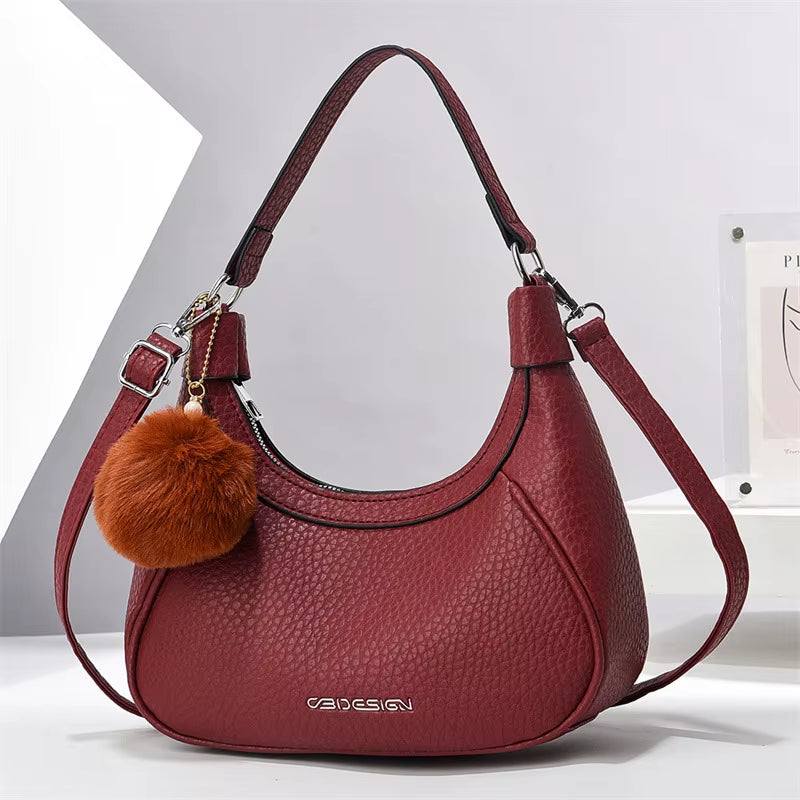 Factory Fashion High-End Women'S Large Capacity Handbag Crossbody Shoulder Bag Zipper Closure Polyester Lining In-Stock 21637
