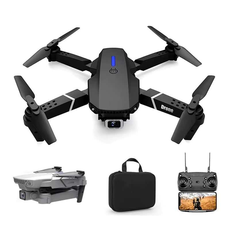 New E88 Pro WIFI FPV Quadcopter Drone HD 4K 1080P Camera Foldable RC Drone Toy for Beginners Plastic Material Remote Control