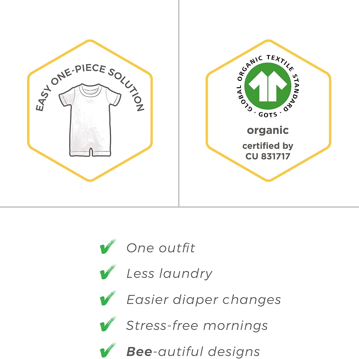 Jumpsuit, 100% Organic Cotton One-Piece Outfit Coverall with Hat