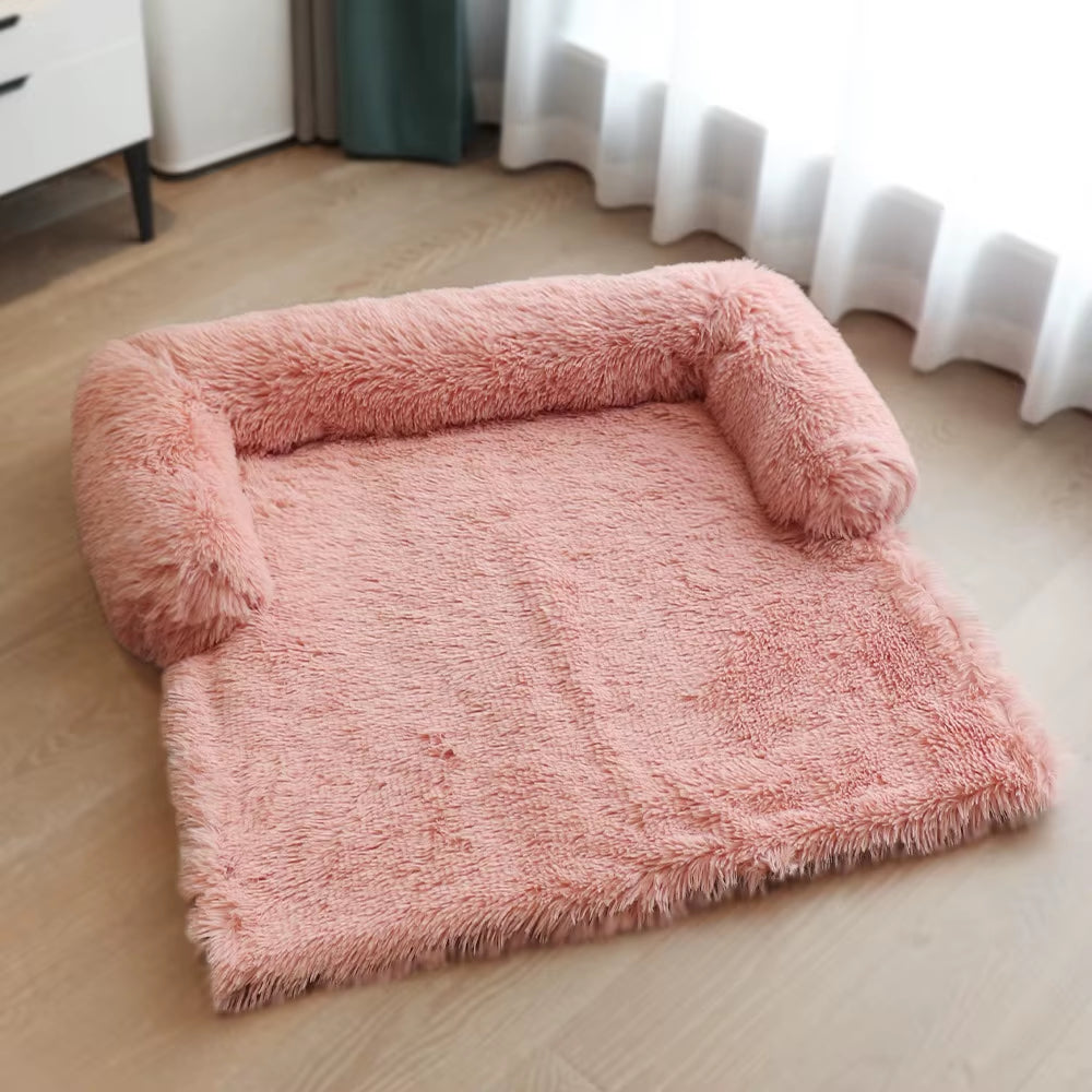 2025 Faux Fur Pet Blanket Multifunctional Sofa Cushion Mat Calming Furniture Protector Dog Bed