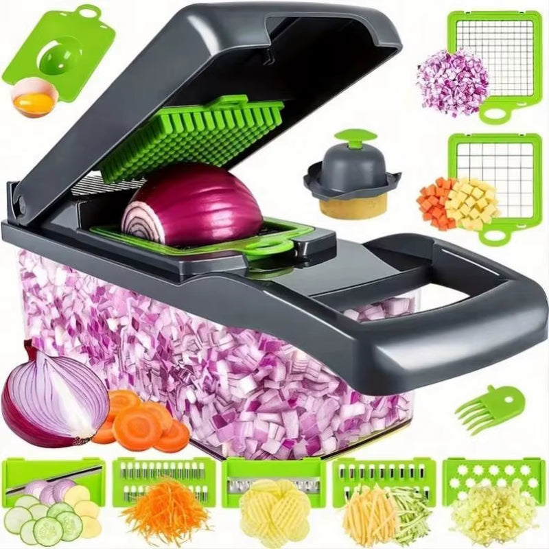Kitchen Tools Multifunctional Fruits Slicer Chopper Vegetable Cutter Food Grade 6 in 1 Home Kitchen