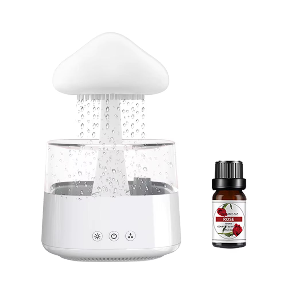Drop Shipping 7 Color Atmosphere Lamp Essential Oil Humidifier Mushroom Rain Humidifier Mushroom Rain Humidifier