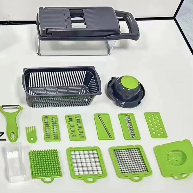 Kitchen Tools Multifunctional Fruits Slicer Chopper Vegetable Cutter Food Grade 6 in 1 Home Kitchen