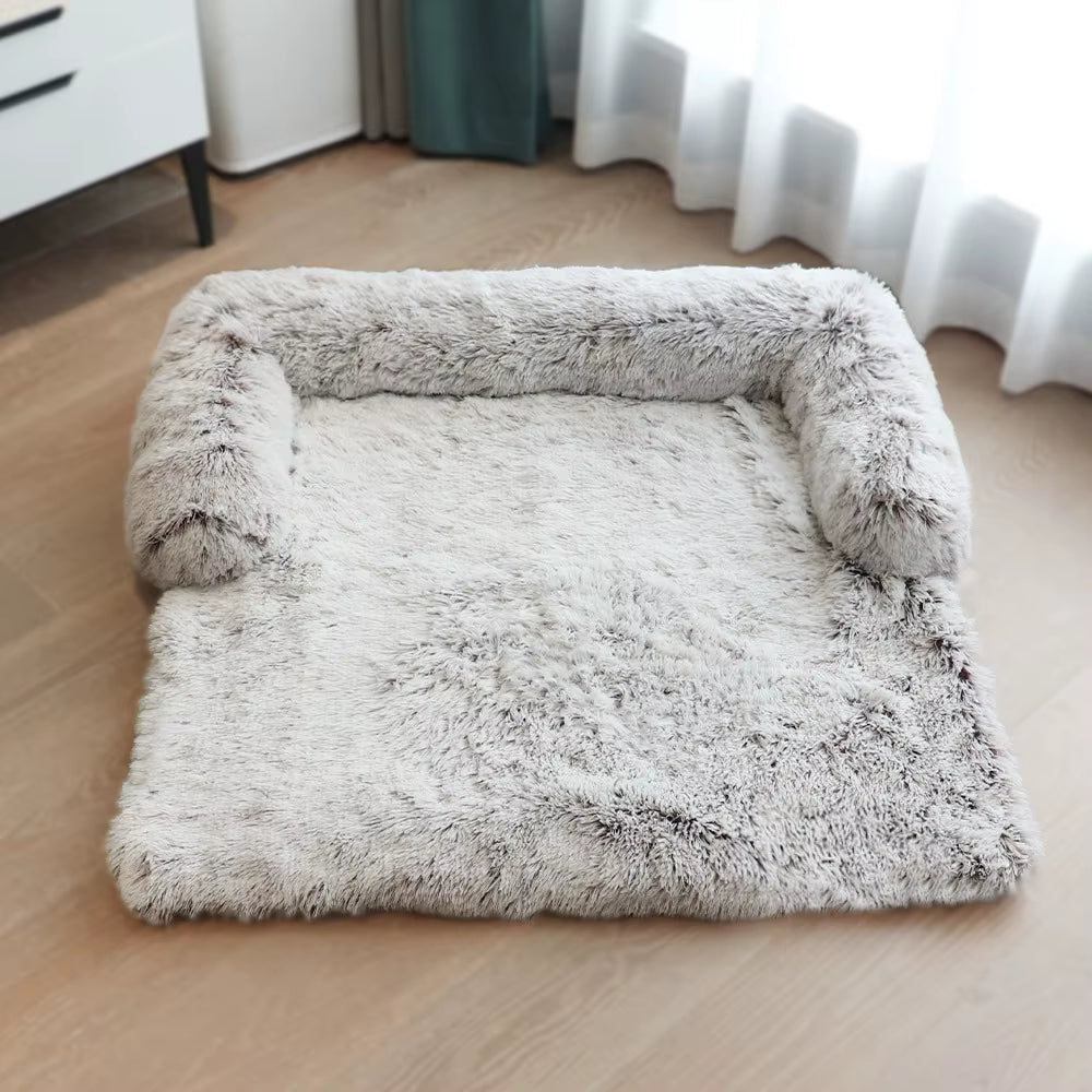2025 Faux Fur Pet Blanket Multifunctional Sofa Cushion Mat Calming Furniture Protector Dog Bed