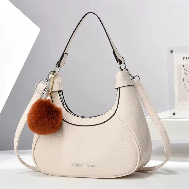 Factory Fashion High-End Women'S Large Capacity Handbag Crossbody Shoulder Bag Zipper Closure Polyester Lining In-Stock 21637