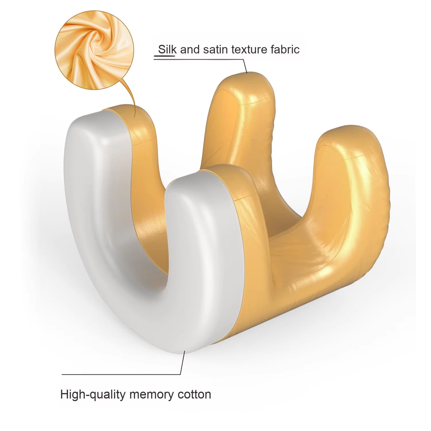 Flawless Face Anti-Wrinkle Anti-Neck Line Beauty Pillow Memory Foam In-Stock Pillow with Woven Technics for Body Pain Relief