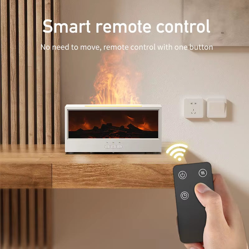 Simulated Bonfire Flame Diffuser Colorful Night Light Essential Oil Fireplace Diffuser with Timer Remote for Home Creative Gift