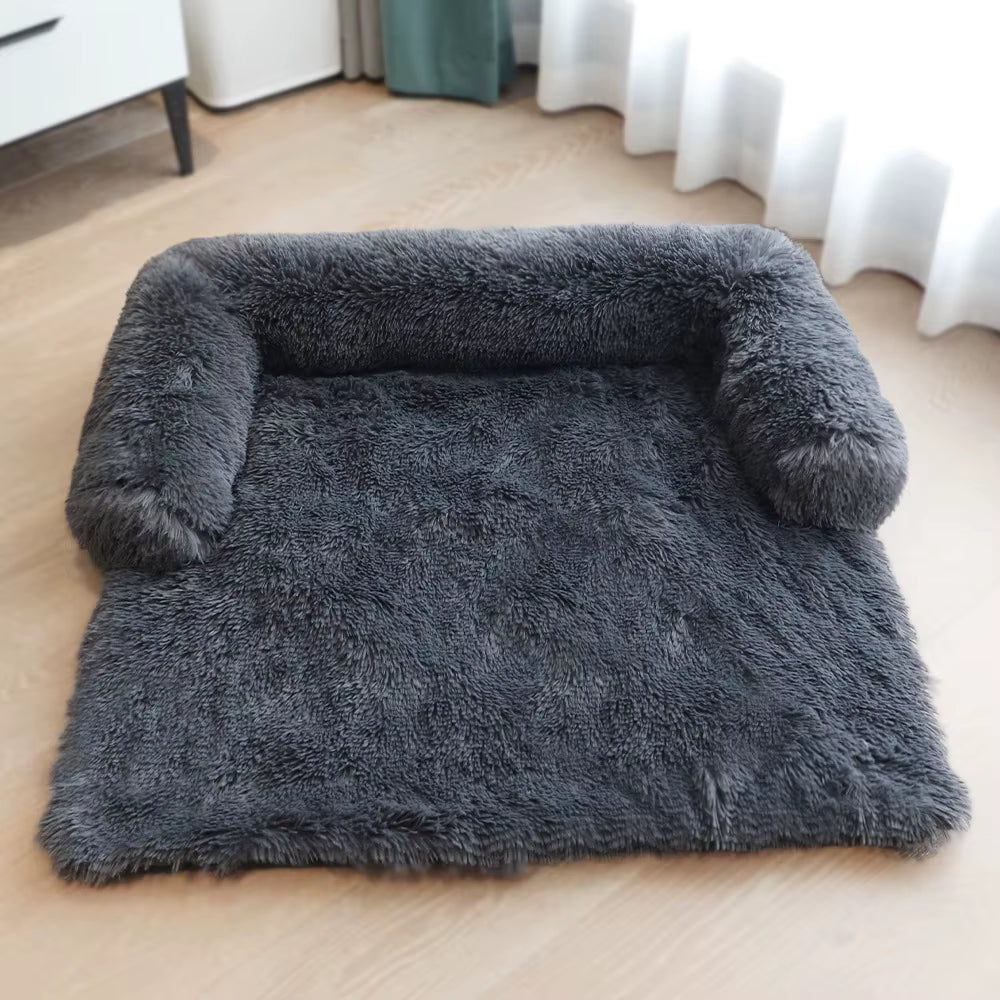 2025 Faux Fur Pet Blanket Multifunctional Sofa Cushion Mat Calming Furniture Protector Dog Bed
