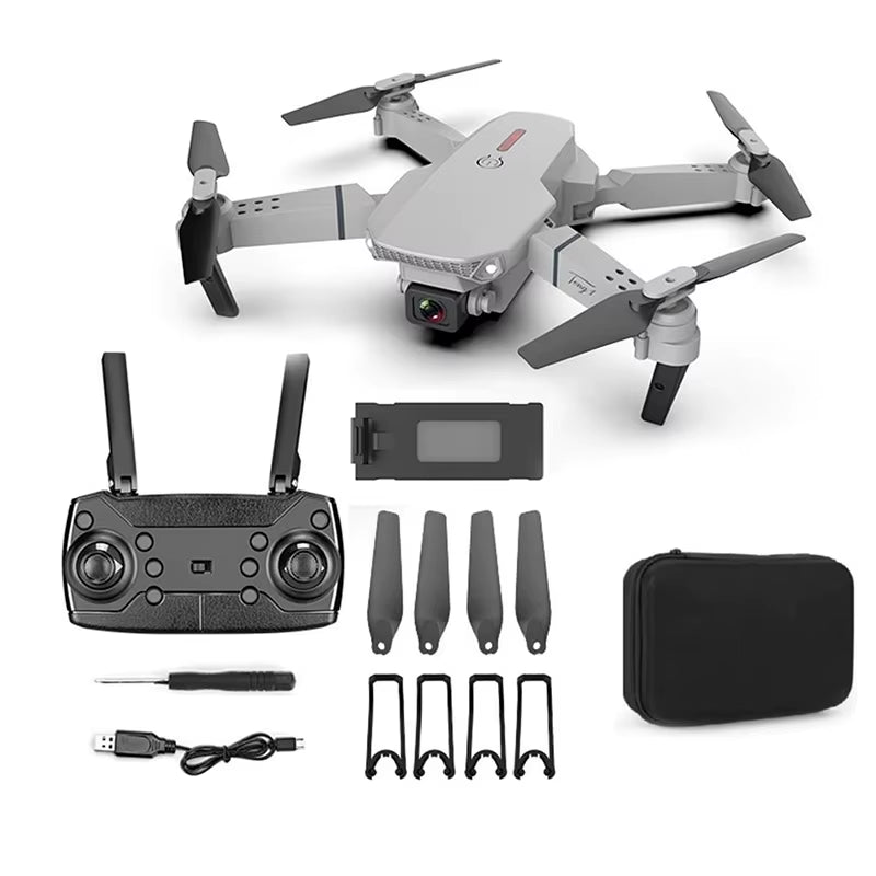 New E88 Pro WIFI FPV Quadcopter Drone HD 4K 1080P Camera Foldable RC Drone Toy for Beginners Plastic Material Remote Control