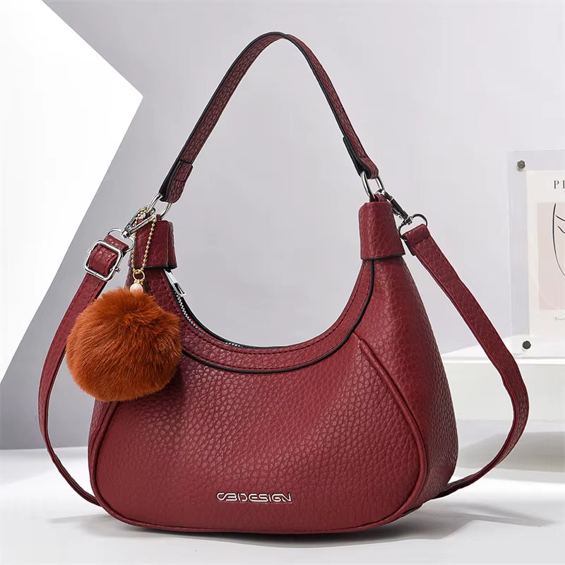 Factory Fashion High-End Women'S Large Capacity Handbag Crossbody Shoulder Bag Zipper Closure Polyester Lining In-Stock 21637