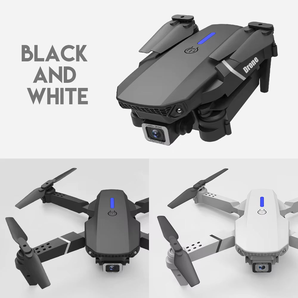 New E88 Pro WIFI FPV Quadcopter Drone HD 4K 1080P Camera Foldable RC Drone Toy for Beginners Plastic Material Remote Control