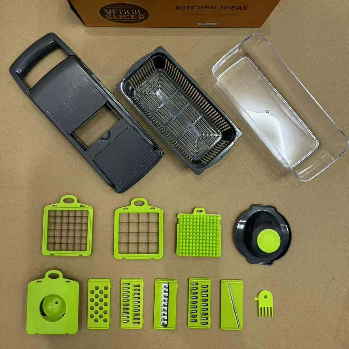 Kitchen Tools Multifunctional Fruits Slicer Chopper Vegetable Cutter Food Grade 6 in 1 Home Kitchen