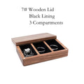 Custom Luxury Walnut Earring Ring Necklace Display Storage Wooden Jewelry Box Organizer