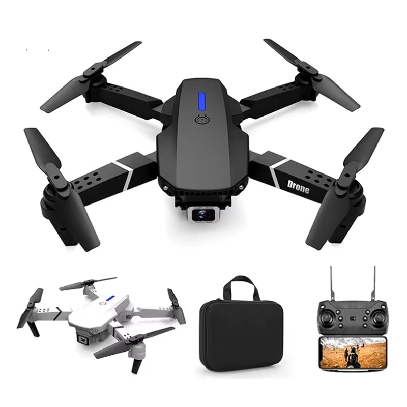 New E88 Pro WIFI FPV Quadcopter Drone HD 4K 1080P Camera Foldable RC Drone Toy for Beginners Plastic Material Remote Control